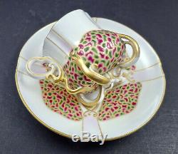 Antique Wahliss Demitasse Cup & Saucer, Jeweled