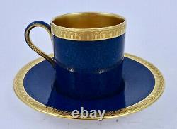Antique Wedgwood Demitasse Cup & Saucer Powder Blue