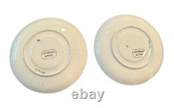 Antique c 1882 DOULTON'S Demitasse Cup + Saucer Set 4 Pcs Birds Hand Painted