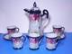Antique Chocolate Pot Set With Five Demitasse Cups And Two Saucers Nippon