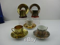 Arabia, Finland Esteri Tomula Mocha/Demitasse Cups & Saucers Set of 5