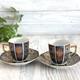 Arita Ware Japanese Porcelain Demitasse / Espresso Cup & Saucer Ko-imari 2 Piece