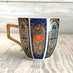 Arita Ware Japanese Porcelain Demitasse / Espresso Cup & Saucer Ko-Imari 2 Piece