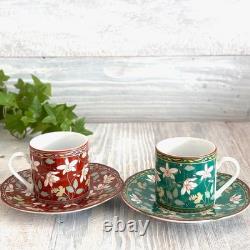 Arita Ware Japanese Porcelain Demitasse / Espresso Cup & Saucer Ko-Imari 2 pcs