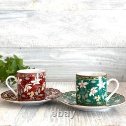 Arita Ware Japanese Porcelain Demitasse / Espresso Cup & Saucer Ko-Imari 2 pcs