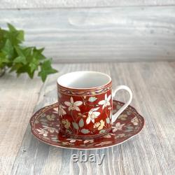 Arita Ware Japanese Porcelain Demitasse / Espresso Cup & Saucer Ko-Imari 2 pcs