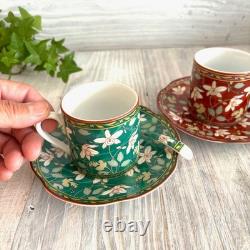 Arita Ware Japanese Porcelain Demitasse / Espresso Cup & Saucer Ko-Imari 2 pcs
