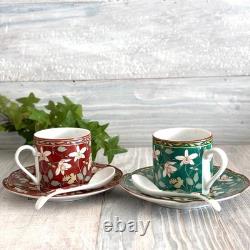 Arita Ware Japanese Porcelain Demitasse / Espresso Cup & Saucer Ko-Imari 2 pcs