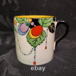Art Deco Shelley Autumn Leaf 11441 Set of 4 Demitasse Cups and Saucers STUNNING