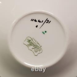Art Deco Shelley Autumn Leaf 11441 Set of 4 Demitasse Cups and Saucers STUNNING