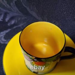 Art Deco Shelley Autumn Leaf 11441 Set of 4 Demitasse Cups and Saucers STUNNING