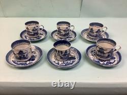 Assembled Set of 6 Canton Demitasse Cups/Saucers