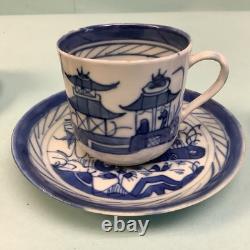 Assembled Set of 6 Canton Demitasse Cups/Saucers