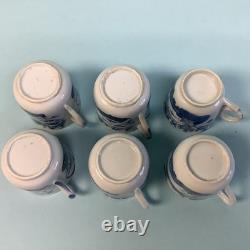 Assembled Set of 6 Canton Demitasse Cups/Saucers