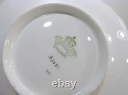 Aynsley Bone China Birks Sterling Silver 7 Jeweled Demitasse Cups Saucers B3081