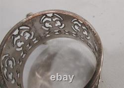 Aynsley Bone China Birks Sterling Silver 7 Jeweled Demitasse Cups Saucers B3081
