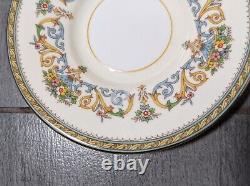 Aynsley Fine English Bone China HENLEY Flat Demitasse Tea Coffee Cups & Saucers