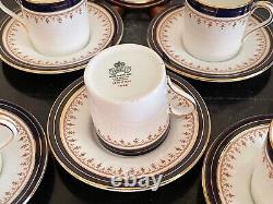 Aynsley Leighton Cobalt Blue 5 Demitasse Cups and 6 Saucers