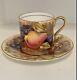 Aynsley Orchard Gold Demitasse Cup With Saucer. Stamp