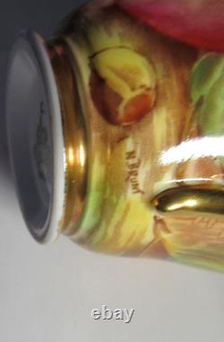 Aynsley orchard gold demitasse cup and saucer signed N. Brunt
