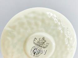 BELLEEK Basket Weave 10 Demitasse Tea Cup & Saucer Set 3d Mark 1926-46 R172