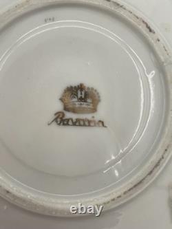 Bavaria Gold Gilded Demitasse Tea Cups & Saucers (Set of 12) Courting Scene