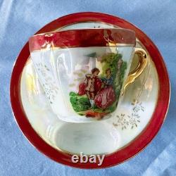 Beautiful, Rare, Vintage Imperial Fine China Cups and Saucers. Set of 6