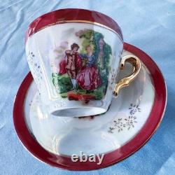 Beautiful, Rare, Vintage Imperial Fine China Cups and Saucers. Set of 6