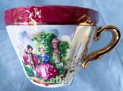 Beautiful, Rare, Vintage Imperial Fine China Cups and Saucers. Set of 6