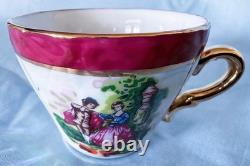 Beautiful, Rare, Vintage Imperial Fine China Cups and Saucers. Set of 6