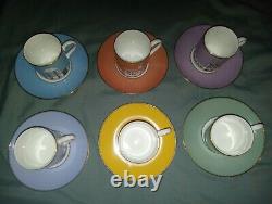 Beautiful Wedgwood Grand Tour Collection from 1993 6 Demitasse Cups & Saucers