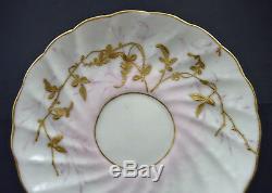 Belleek Demitasse Cup & Saucer Antique American CAC Hand Painted