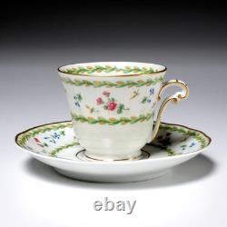 Bernardaud Artois Vert Versailles Demitasse Espresso Cups & Saucers 8 Pc Set C