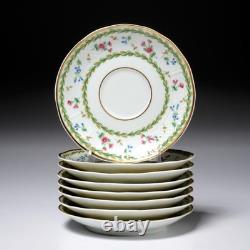 Bernardaud Artois Vert Versailles Demitasse Espresso Cups & Saucers 8 Pc Set C