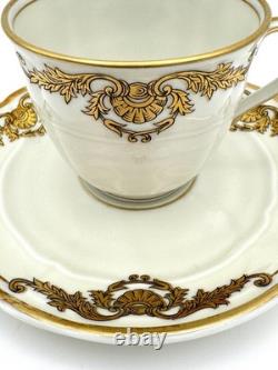 Bernardaud Coquille Demitasse Cups & Saucers, Set of 4