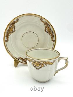 Bernardaud Coquille Demitasse Cups & Saucers, Set of 4