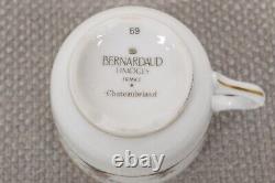 Bernardaud Limoges Chateaubriand Green Set of 9 Demitasse Cups and 10 Saucers