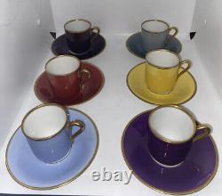 Bing & Grondahl Set Of 6 Vintage 1940's Demitasse Cups & Saucers #600