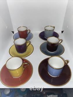 Bing & Grondahl Set Of 6 Vintage 1940's Demitasse Cups & Saucers #600