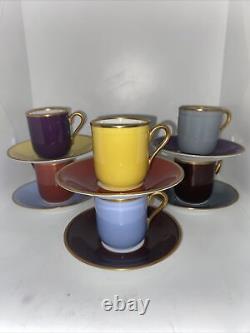 Bing & Grondahl Set Of 6 Vintage 1940's Demitasse Cups & Saucers #600