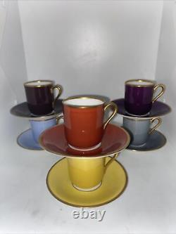 Bing & Grondahl Set Of 6 Vintage 1940's Demitasse Cups & Saucers #600