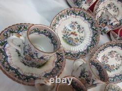 Booth's OLD DUTCH Demitasse Cups & Saucers Silicon China England-7 sets PLUS 1