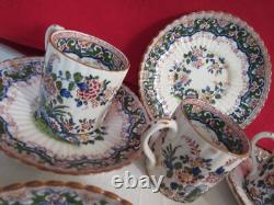 Booth's OLD DUTCH Demitasse Cups & Saucers Silicon China England-7 sets PLUS 1