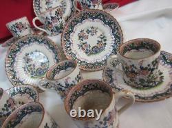 Booth's OLD DUTCH Demitasse Cups & Saucers Silicon China England-7 sets PLUS 1
