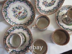 Booth's OLD DUTCH Demitasse Cups & Saucers Silicon China England-7 sets PLUS 1