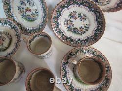 Booth's OLD DUTCH Demitasse Cups & Saucers Silicon China England-7 sets PLUS 1