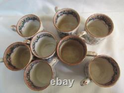Booth's OLD DUTCH Demitasse Cups & Saucers Silicon China England-7 sets PLUS 1