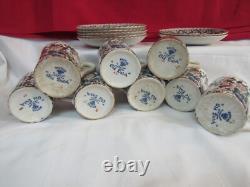 Booth's OLD DUTCH Demitasse Cups & Saucers Silicon China England-7 sets PLUS 1