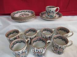 Booth's OLD DUTCH Demitasse Cups & Saucers Silicon China England-7 sets PLUS 1