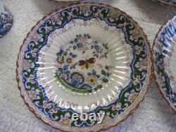 Booths England Old Dutch Antique Silicon China Demitasse Cups / Saucers-4 Sets